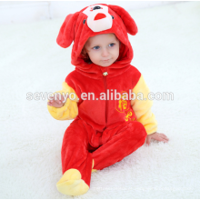 Soft baby Flannel Romper Animal Onesie Pajamas Outfits Suit,sleeping wear,cute red cloth,baby hooded towel